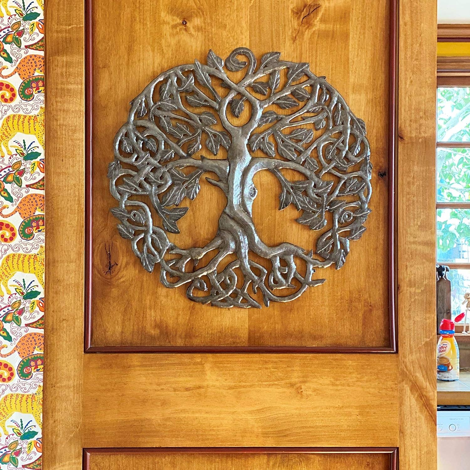 Celtic Tree of Life, Haitian Metal Wall Hanging Art 17"x17"