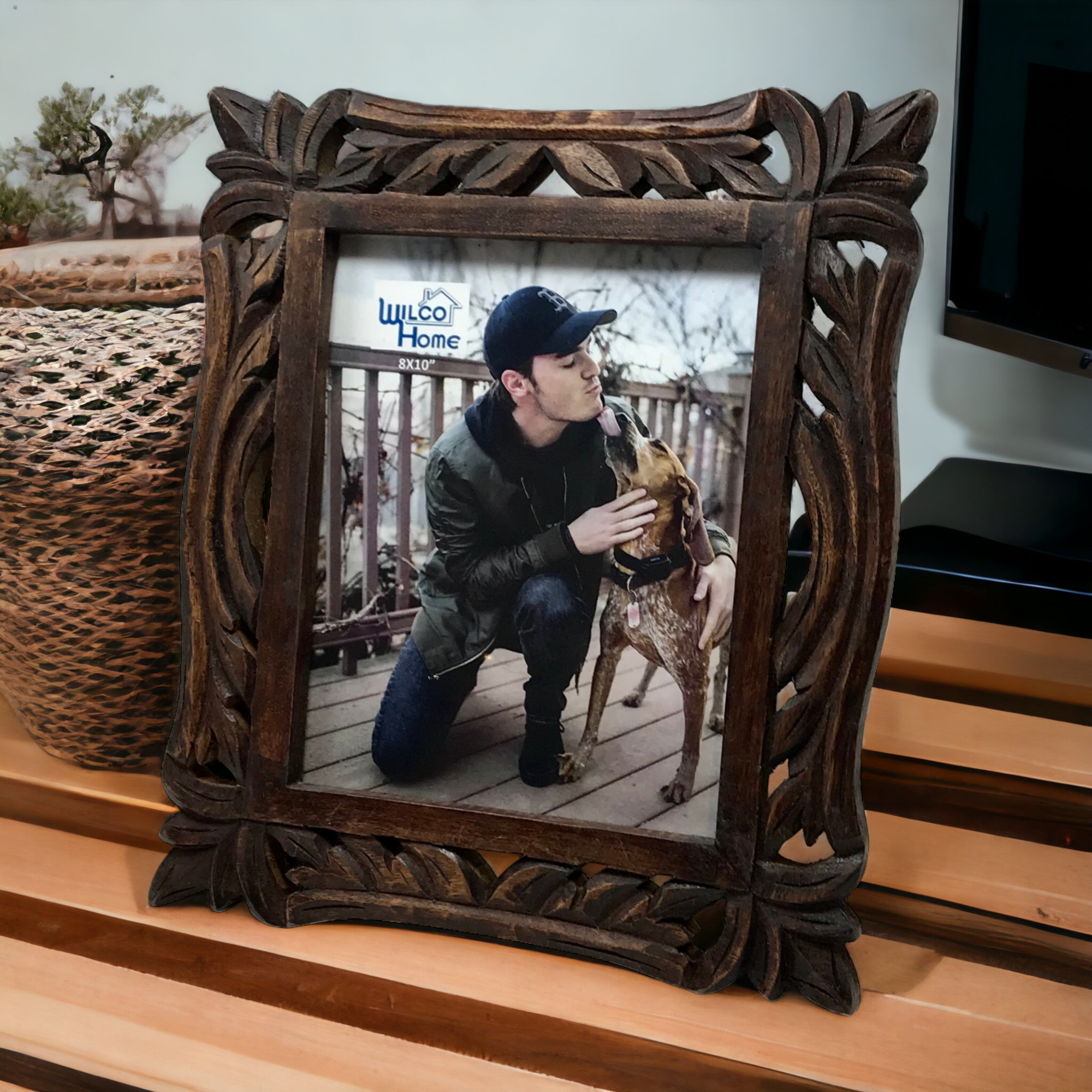 Seville Hand-Carved Easel Photo Frame