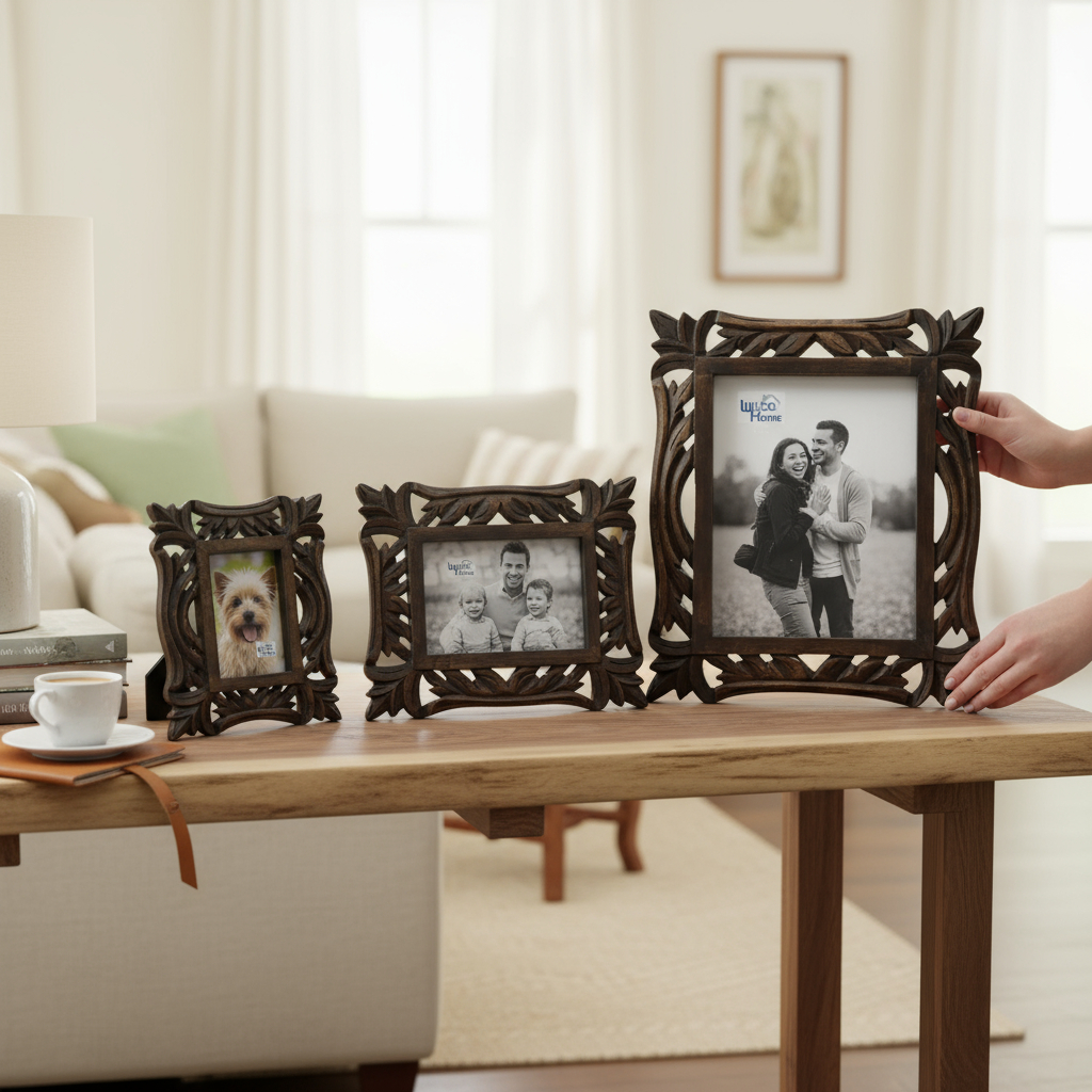 Seville Hand-Carved Easel Photo Frame