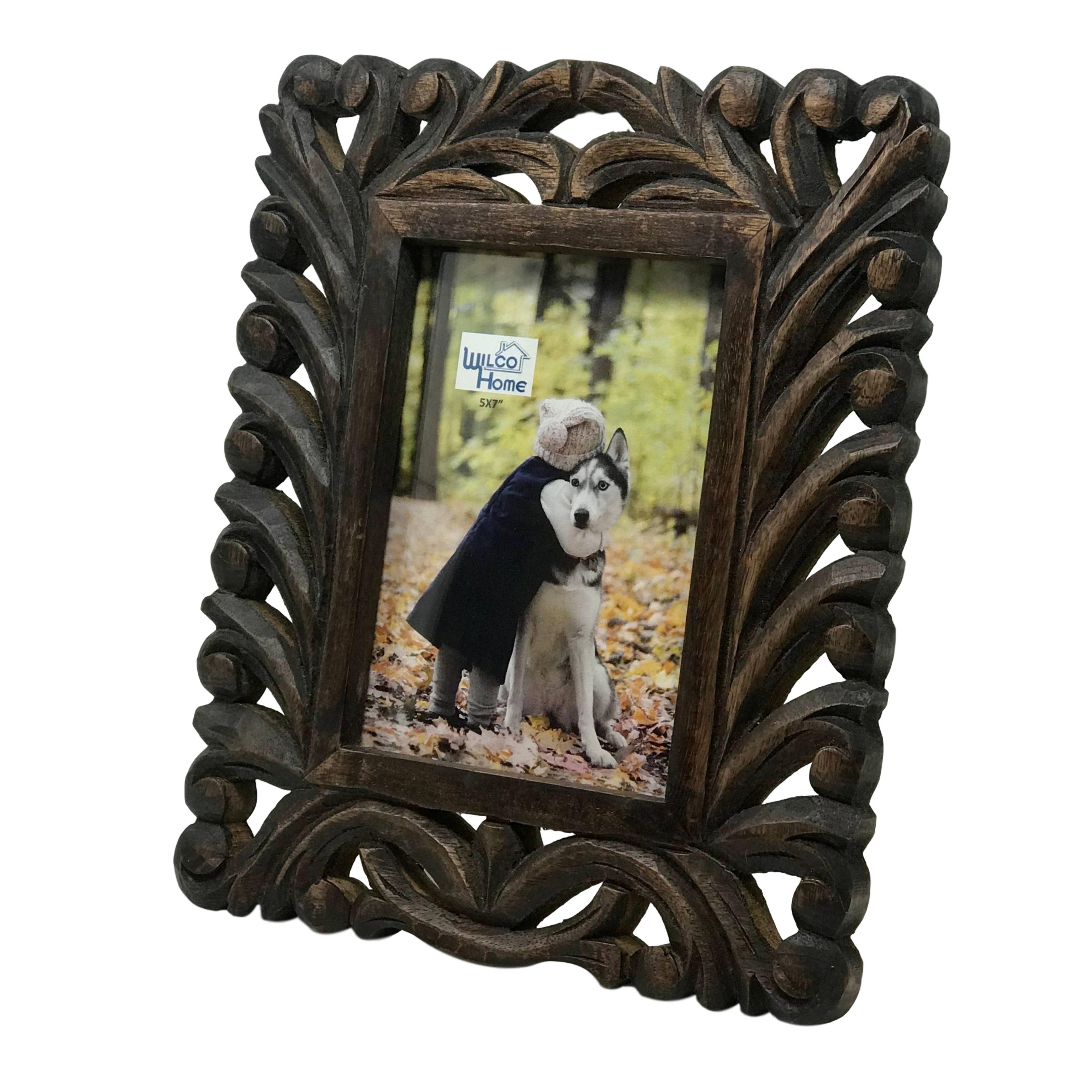 Castille Hand-Carved Easel Photo Frame-Fall Décor