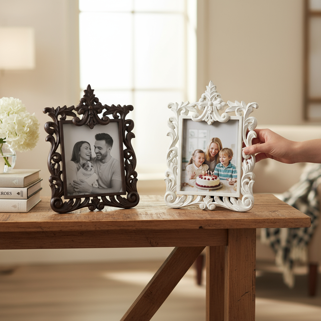 Royal Orleans Hand-Carved Table Photo Frame