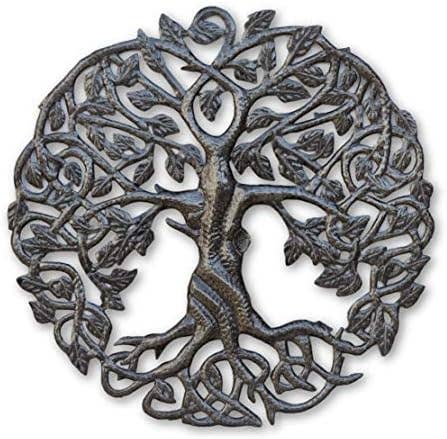 Celtic Tree of Life, Haitian Metal Wall Hanging Art 17"x17"