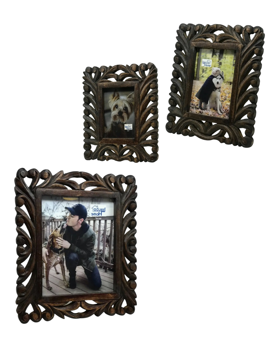 Castille Hand-Carved Easel Photo Frame-Fall Décor