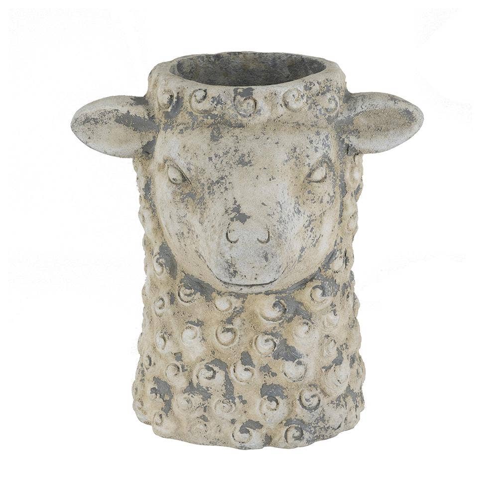 14x12x14.5"  Sheep Statue Planter - Cream