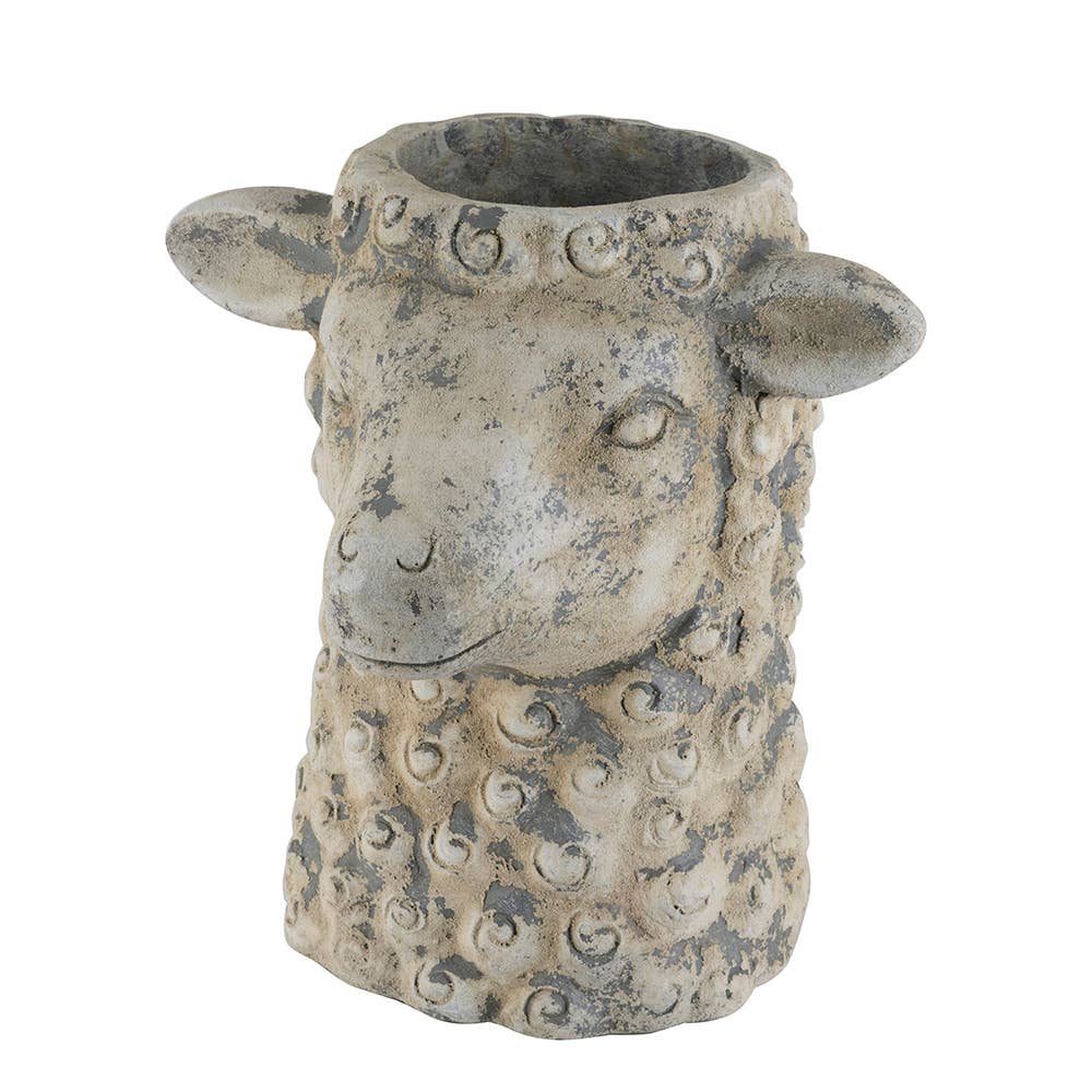 14x12x14.5"  Sheep Statue Planter - Cream