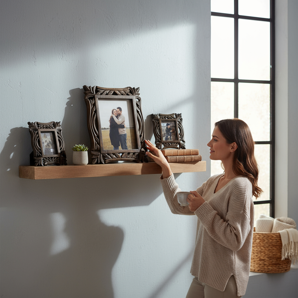 Seville Hand-Carved Easel Photo Frame