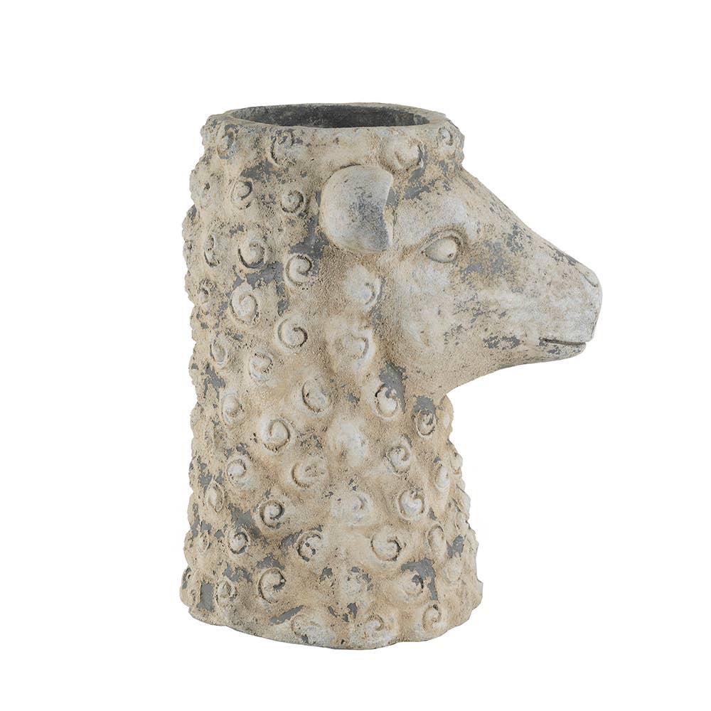 14x12x14.5"  Sheep Statue Planter - Cream