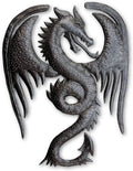 13.5" x 17.25" Dragon Wall Artwork, Metal Dragons, Handmade