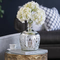 Antique Silver Etched Flower Vase